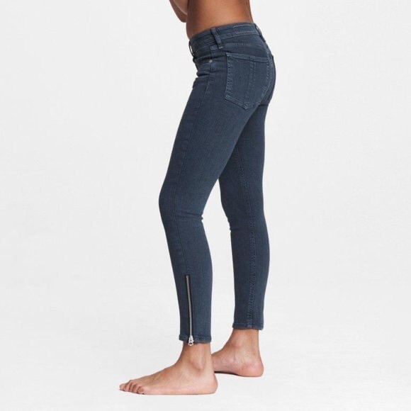 Rag & Bone Cate Zip Cuff Ankle Skinny Jeans in Minna Size 24 - Picture 1 of 11
